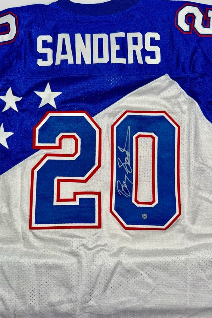 Barry Sanders Signed Mitchell & Ness Pro Bowl Jersey *RARE* - Steiner COA